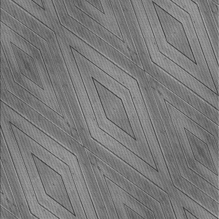 Machine Washable Transitional Carbon Gray Rug, wshpat3574gry
