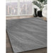 Patterned Carbon Gray Rug in Family Room, pat3574gry