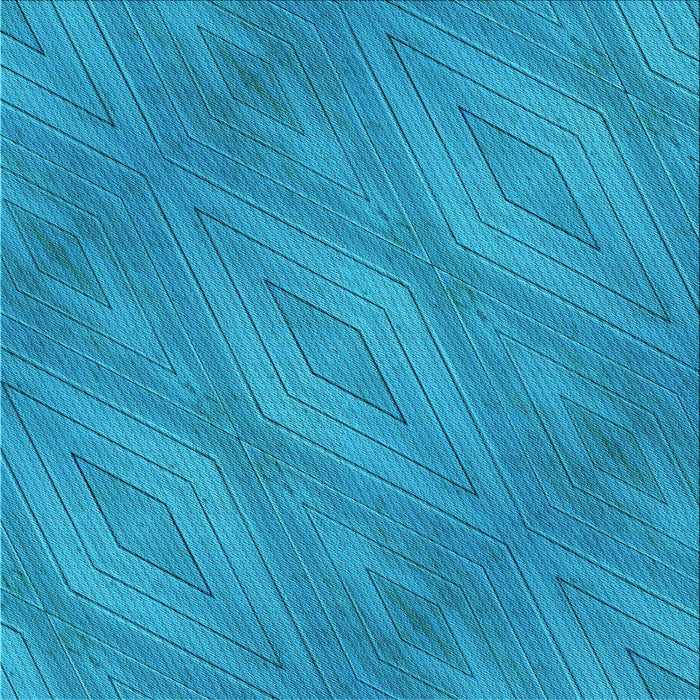 Round Patterned Blue Rug, pat3574lblu