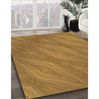 Patterned Dark Bisque Brown Rug, pat3574org