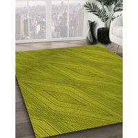 Patterned Green Rug, pat3574yw