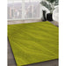 Patterned Green Rug in Family Room, pat3574yw