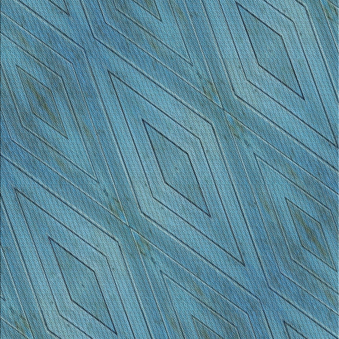 Patterned Teal Green Novelty Rug, pat3574