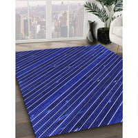 Patterned Earth Blue Rug, pat3575blu