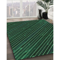 Patterned Sea Green Rug, pat3575grn