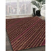 Patterned Chestnut Red Rug in Family Room, pat3575org