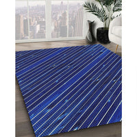 Patterned Blue Novelty Rug, pat3575