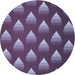 Square Patterned Plum Purple Rug, pat3576blu