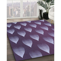 Patterned Plum Purple Rug, pat3576blu