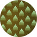 Square Patterned Green Rug, pat3576grn