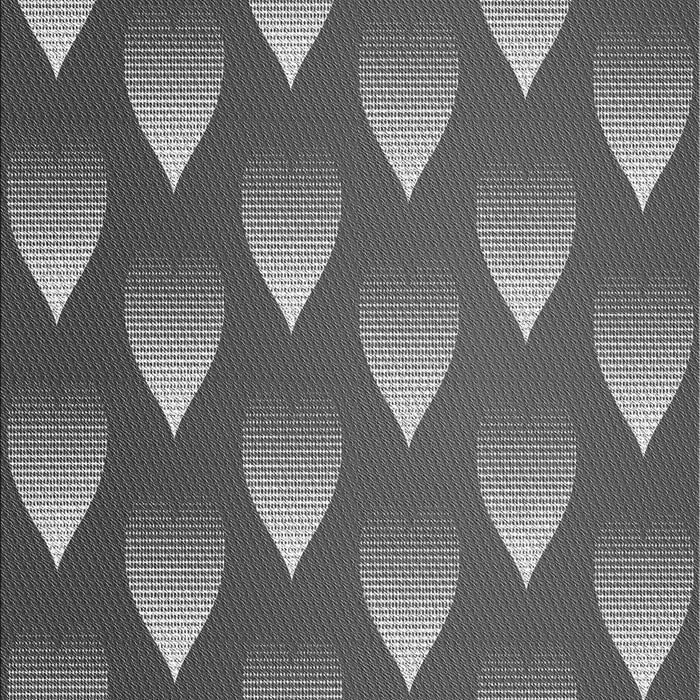 Patterned Black Rug, pat3576gry