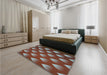 Patterned Gray Rug in a Bedroom, pat3576lblu