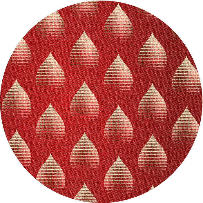 Square Patterned Red Rug, pat3576org