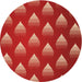 Square Patterned Red Rug, pat3576org