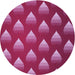 Square Patterned Crimson Red Rug, pat3576pur