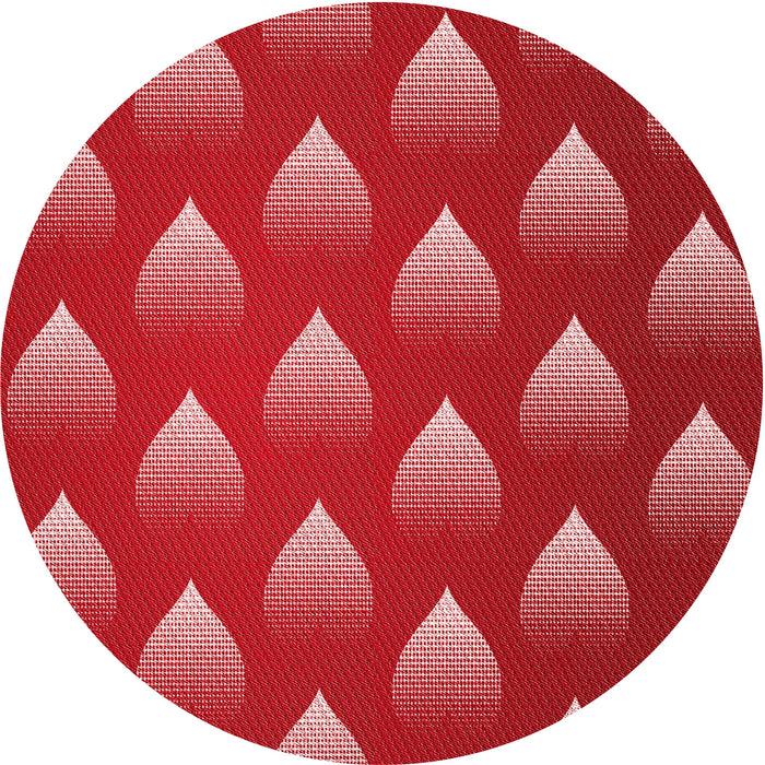 Square Patterned Red Rug, pat3576rd