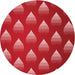 Square Patterned Red Rug, pat3576rd