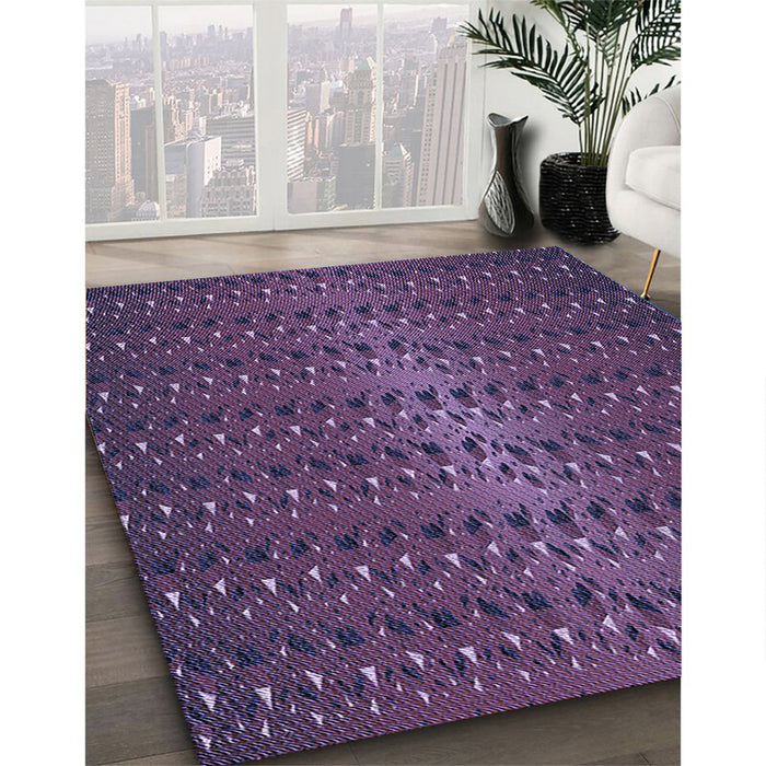 Machine Washable Transitional Plum Purple Rug in a Family Room, wshpat3577blu