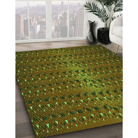 Patterned Bakers Brown Rug, pat3577grn