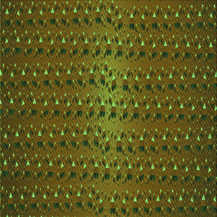 Round Patterned Bakers Brown Rug, pat3577grn