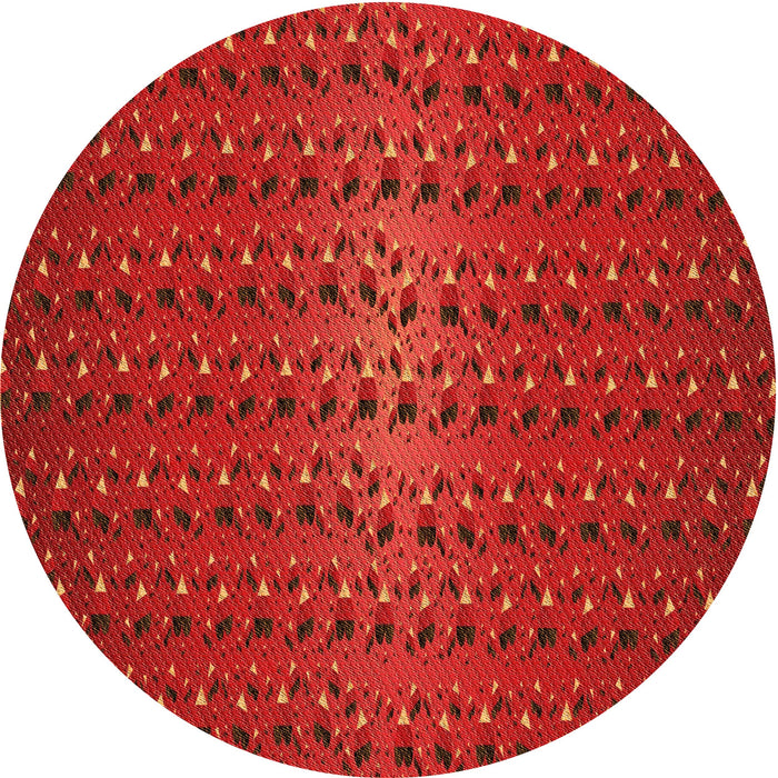 Square Patterned Red Rug, pat3577org