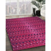 Patterned Medium Violet Red Pink Rug in Family Room, pat3577pur