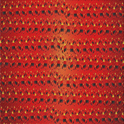 Sideview of Machine Washable Transitional Red Rug, wshpat3577