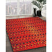 Machine Washable Transitional Red Rug in a Family Room, wshpat3577