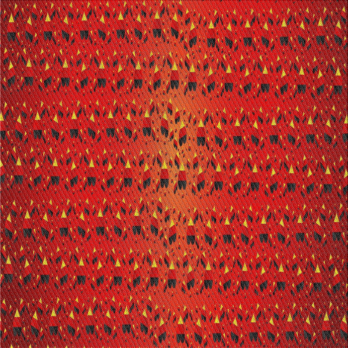 Square Patterned Red Novelty Rug, pat3577