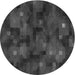 Square Patterned Charcoal Black Rug, pat3578gry