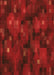 Patterned Tomato Red Rug, pat3578org