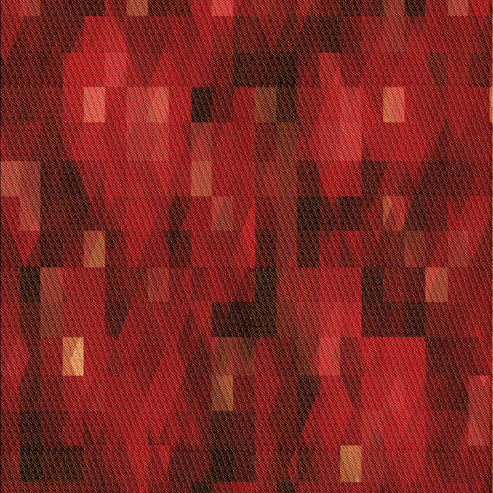 Patterned Tomato Red Rug, pat3578org
