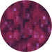 Square Machine Washable Transitional Medium Violet Red Pink Rug in a Living Room, wshpat3578pur