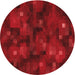 Square Patterned Red Rug, pat3578rd