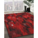Patterned Red Novelty Rug in Family Room, pat3578