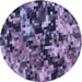 Square Patterned Purple Mimosa Purple Rug, pat3579blu