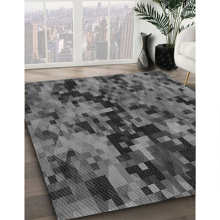 Patterned Gray Rug in Family Room, pat3579gry