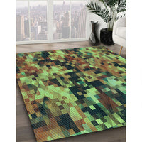 Patterned Green Rug, pat3579lblu
