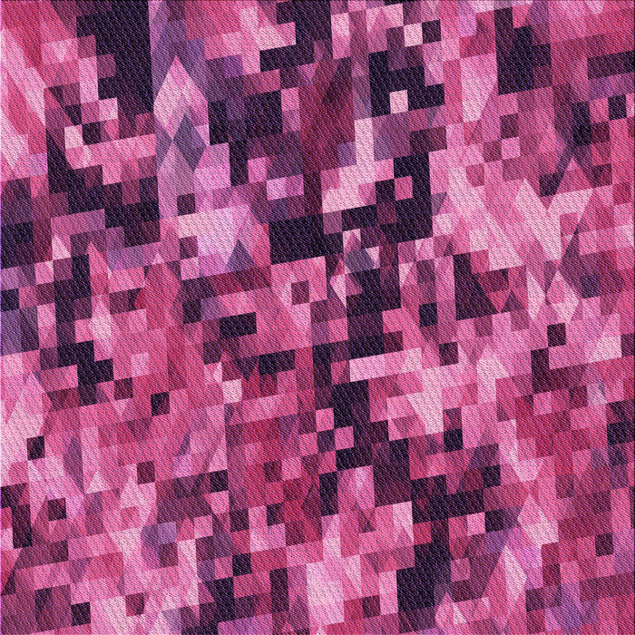 Round Patterned Neon Pink Rug, pat3579pur