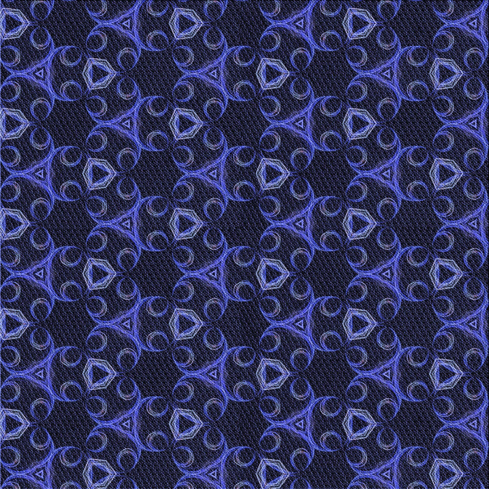 Round Patterned Night Blue Rug, pat358blu