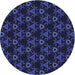 Square Patterned Night Blue Rug, pat358blu