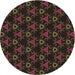 Square Patterned Chocolate Brown Rug, pat358brn