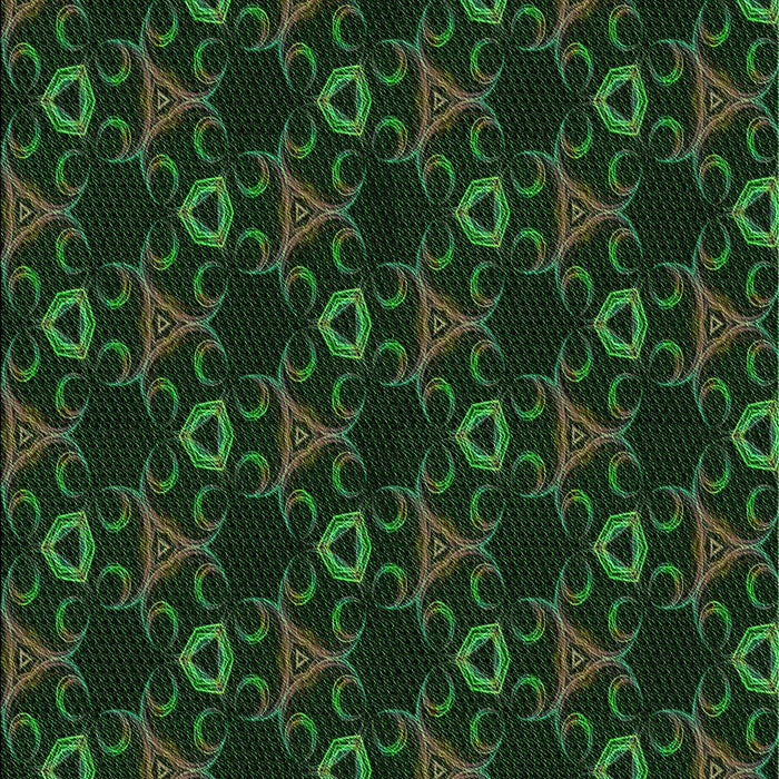 Patterned Black Rug, pat358grn