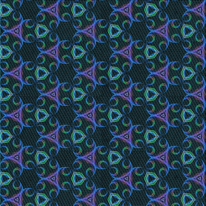 Round Patterned Dark Cyan Green Rug, pat358lblu