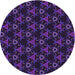 Square Patterned Dark Purple Rug, pat358pur