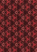 Machine Washable Transitional Maroon Red Rug, wshpat358rd