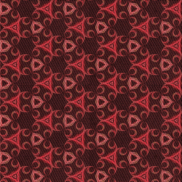 Round Patterned Maroon Red Rug, pat358rd