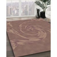 Patterned Chestnut Brown Rug, pat3580brn