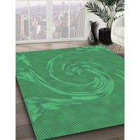 Patterned Neon Green Rug, pat3580grn