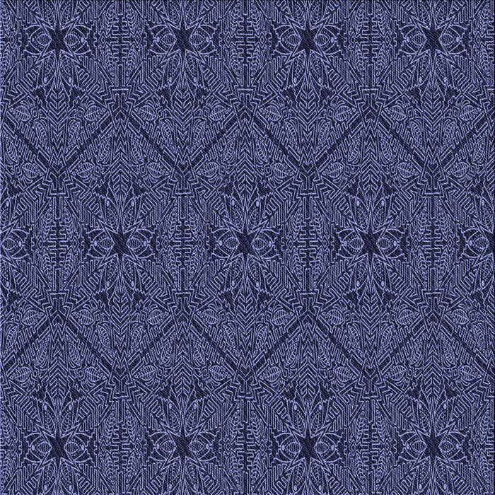 Round Patterned Periwinkle Purple Rug, pat3581blu